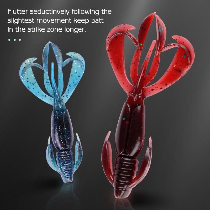 MEREDITH Рыболовные приманки Crazy Flapper 70 мм 90 мм, мягкие приманки, рыболовные приманки, мягкие силиконовые приманки, креветки, окунь, снаряжение для рыбалки, рыболовные снасти