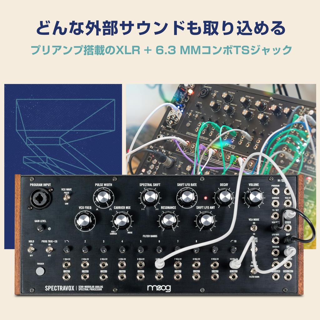 MOOG Spectravox аналоговый спектральный процессор Аналоговая коммутационная панель осцилляторов и выход для наушников Банк фильтров/Вокодер Полумодульный 3,5 мм