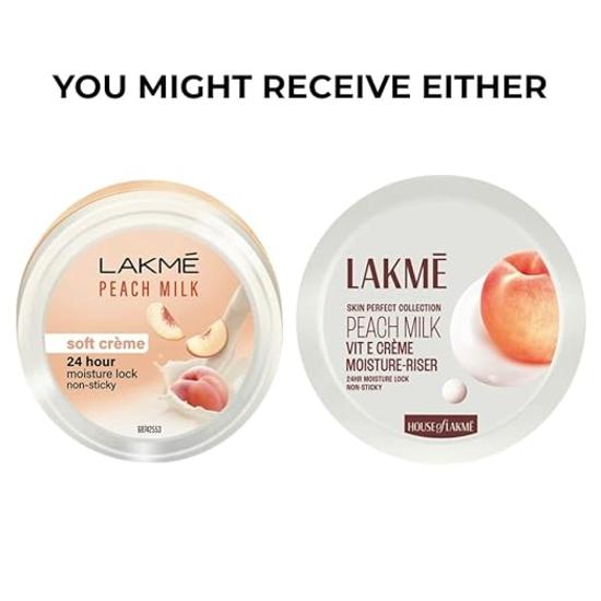LAKMÉ Peach Milk, мягкий крем-увлажнитель для лица, 200 г, для мягкой, сияющей кожи, с витамином Е и экстрактом персикового молока, 24-часовое увлажнение, нелипкий, нежирный