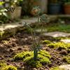 Whimsical Garden Stake Carnivorous Plant Decoration Rusty 2D Flat Flytrap Sculpture for Yard Art Lawn Flower Bed Planter Unique