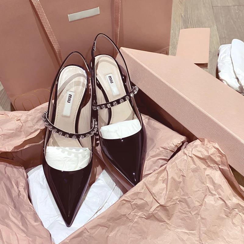 Zapatos De Mujer Туфли с острым носком на высоком каблуке Женские туфли Baotou Open Ladies Office Wedding Shoes Женская обувь