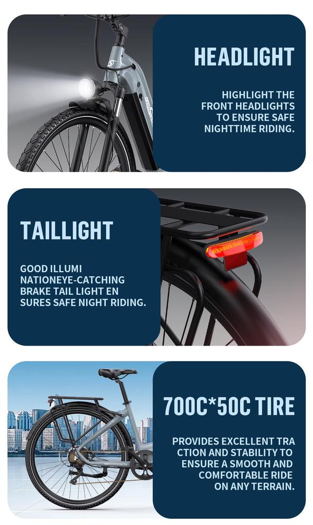 ONESPORT OT05 PRO 2025 Новый Электровелосипед | 250Вт+36В 22.5Ач Аккумулятор | Легкий Дизайн | Гидравлический Тормоз | Shimano | Мода |