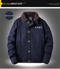 Navy N1 Deck Jacket - Retro Military Lambswool Coat for Autumn/Winter, Thickened with Velvet Flight Cotton.