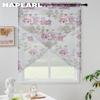 2PC Fashionable Modern Peony Rotten Flower Transparent Gauze Curtain Head for Small Window Kitchen Curtain Home Decor