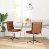 VidaXL Dining Chairs Set of 2 Brown Faux Leather, Chair, Living Room Chair, Accent Chair, Kitchen Chair, Seat At 3315406