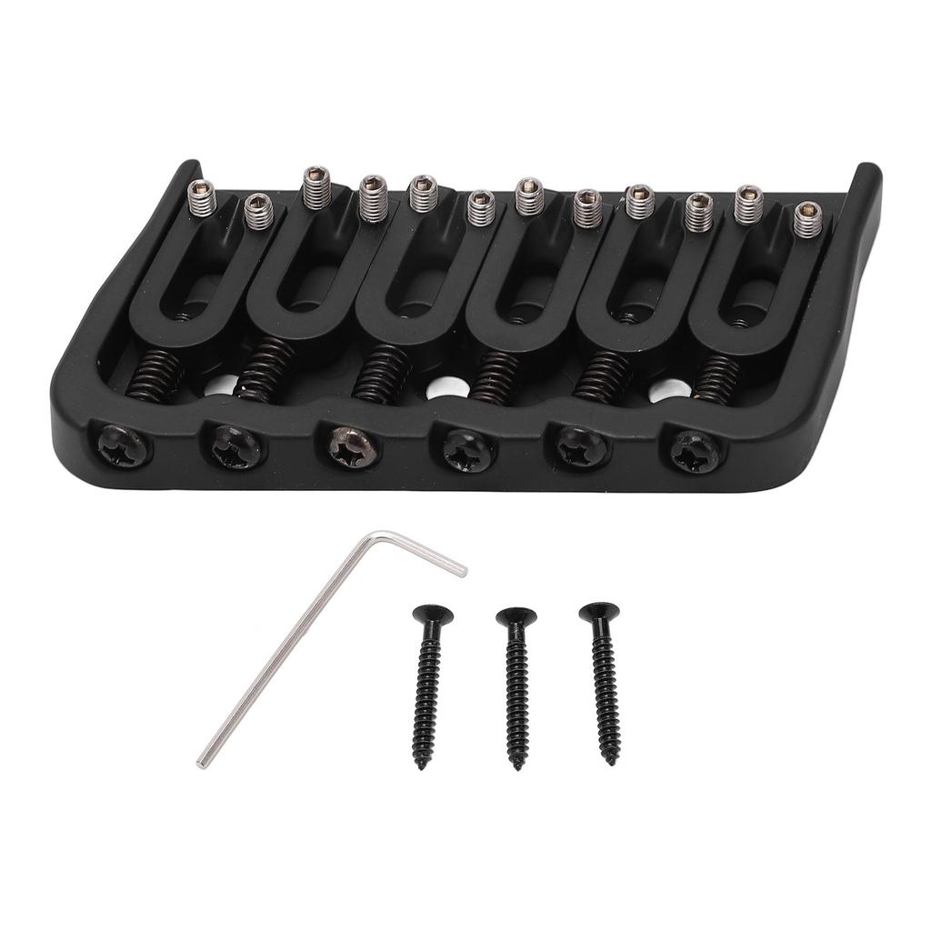 Guitar Bridge 6 String Metal 10.8mm String Distance Delicate Guitar Bridge Black