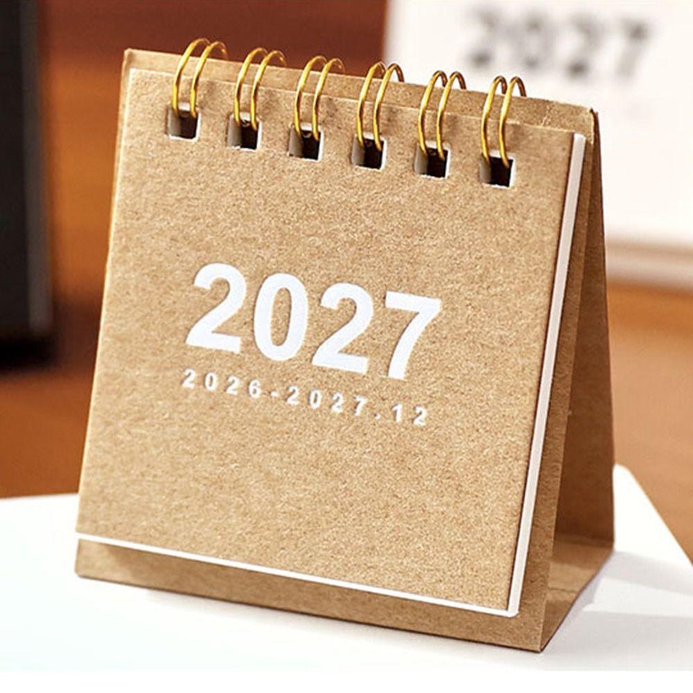 Mini Mini Calendar Double Coil Standing Calendar Gifts 2027 Desk Calendar Home Office