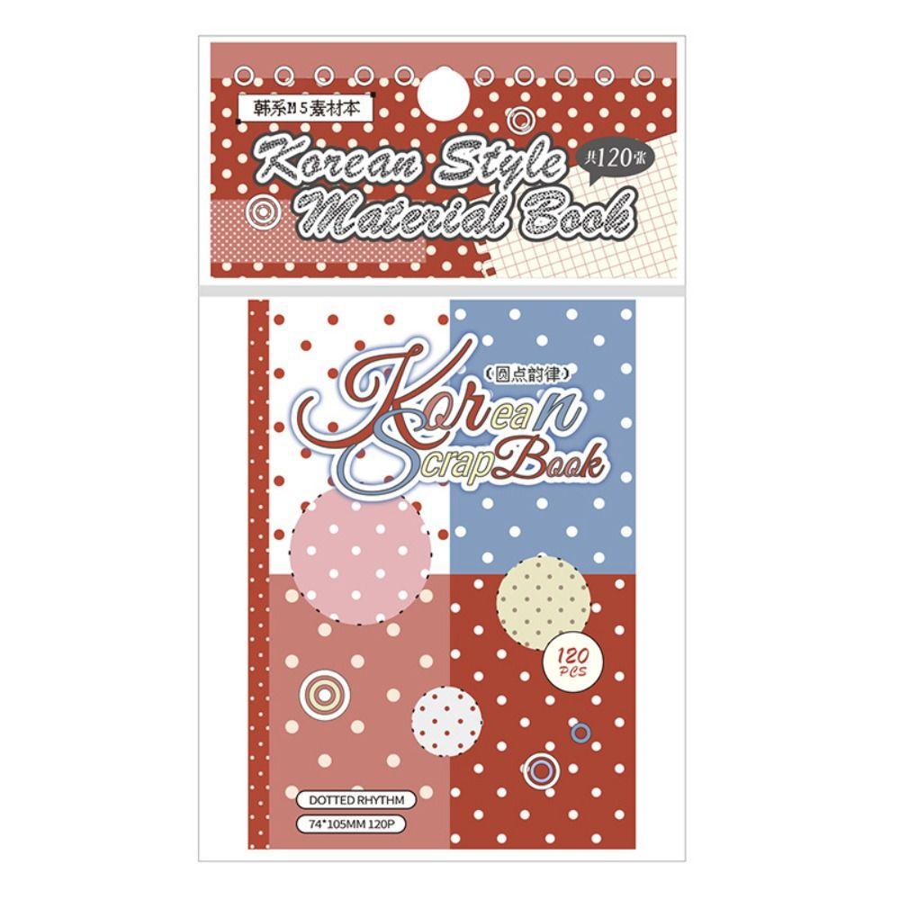 Tear-Off Pages Material Book 120 Sheets Scrapbook Paper Set New Memo Pad Refill Pages DIY Journal