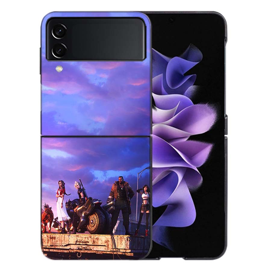 Final Fantasy VII Для Samsung Galaxy Z Flip 5 4 3 Чехол Ударопрочный Жесткий Чехол Телефон Z Flip 6 7 5G Z Flip 5 4 5G TPU PC Жесткий Coq