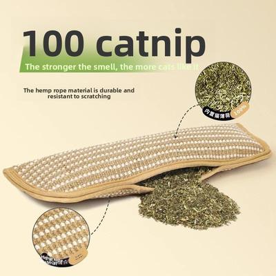 Подушка с кошачьей мятой, Прорезывание зубов, Жевательная, Игрушка для кошек для чистки зубов для снятия скуки, Джутовая когтеточка для прорезывания зубов