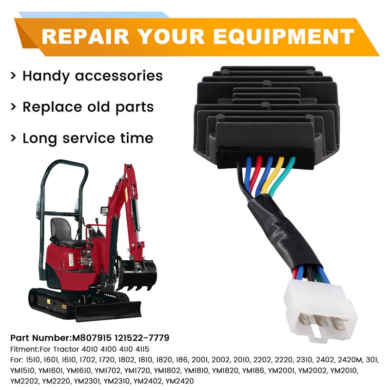 M807915 Tractor Rectifier For John Deere 4010 4115 Yanmar 1510 1601 1610 1702 Tractor Voltage Regulator-M53K