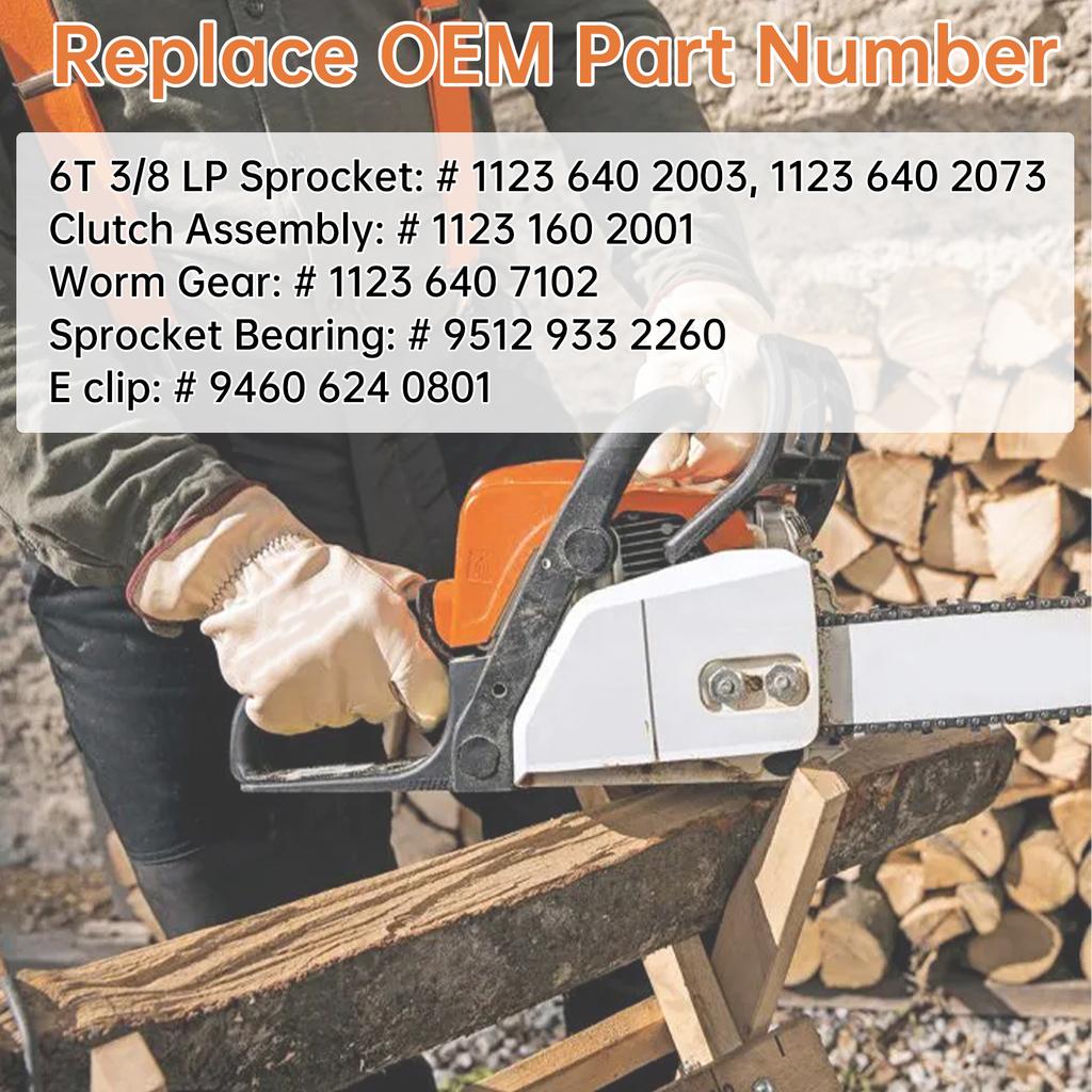 Stihl MS230 MS250 Сверхпрочный комплект барабана сцепления 325 7T Полный ремонтный комплект включает 7 деталей Профессиональный класс