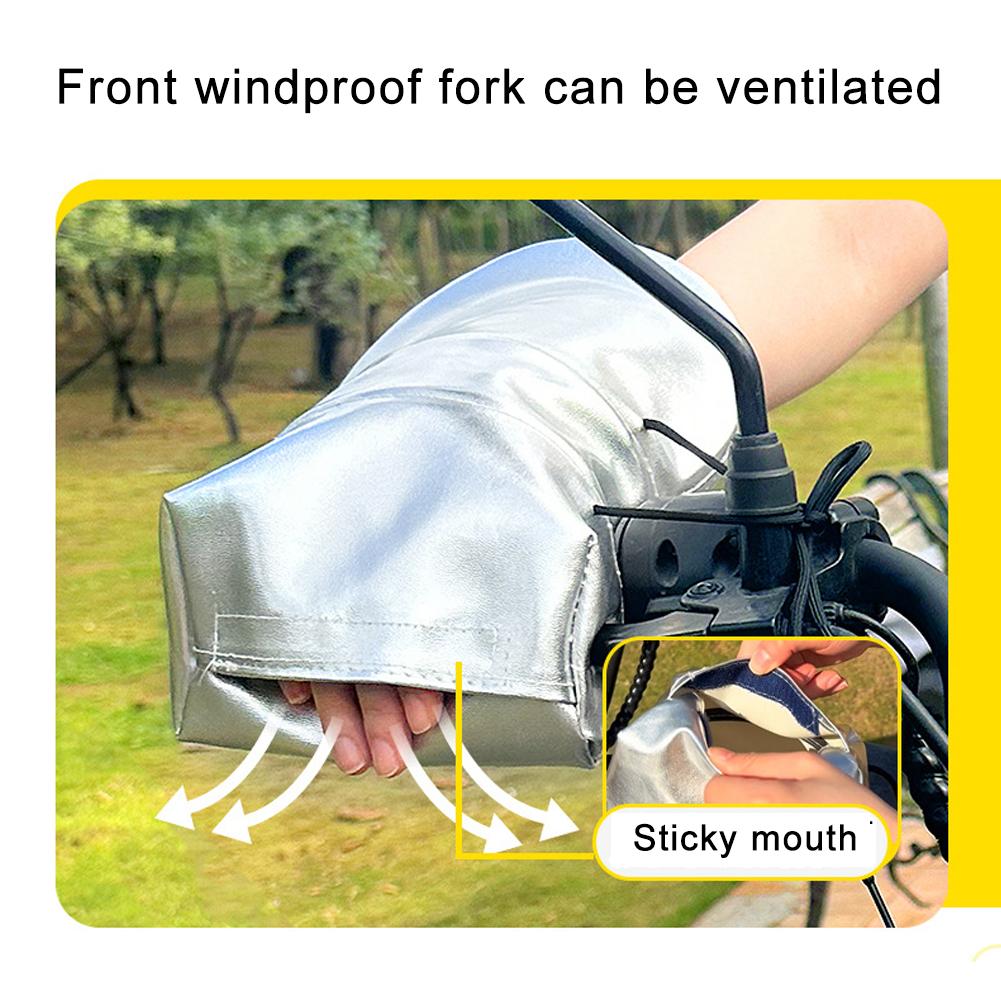 Rain Windshield Handle Electric Car Handlebar Cover Summer Shading Battery Cover Gloves Motorcycle Hand Heat Car Sunscreen J7r9