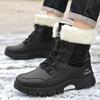 Men's Black Hiking Boots Outdoor Snow Boots White Climbing Boots Winter Desert Boots Plus Size
