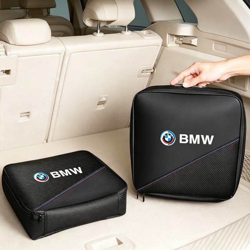 Car Rechargeable Gun Storage Box Leather Organizer Case For BMW i4 F40 F11 E46 E60 E70 G30 Car Storage Bag Accessories keychain JG4