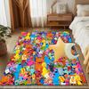 Colorful Sesame Muppets Together Floor Mat for Living Room, Game Rooms, Office, Bedroom, Office Floor Mat Playful Design, Christmas fan gifts