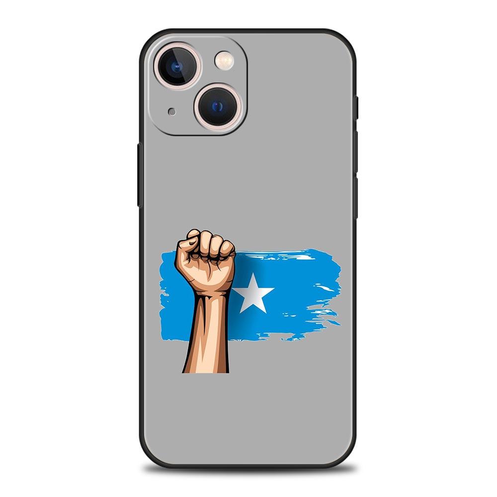 Чехол для телефона с флагом Сомали для iPhone 17 Air 16 Plus 13 15 14 12 11 Pro MAX 7 8 SE Мягкий ТПУ Ударопрочный Чехол Funda