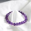 Natural Amethyst Bracelet 10mm Beads for Men & Women, Jewelry Healing Elastic Bracelet To Enhance Wisdom & Bring Good Luck, Happiness & Prosperity