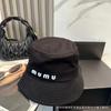 Xiaohongshu letter embroidery bucket hat fashion versatile basin hat show face small casual couple travel visor