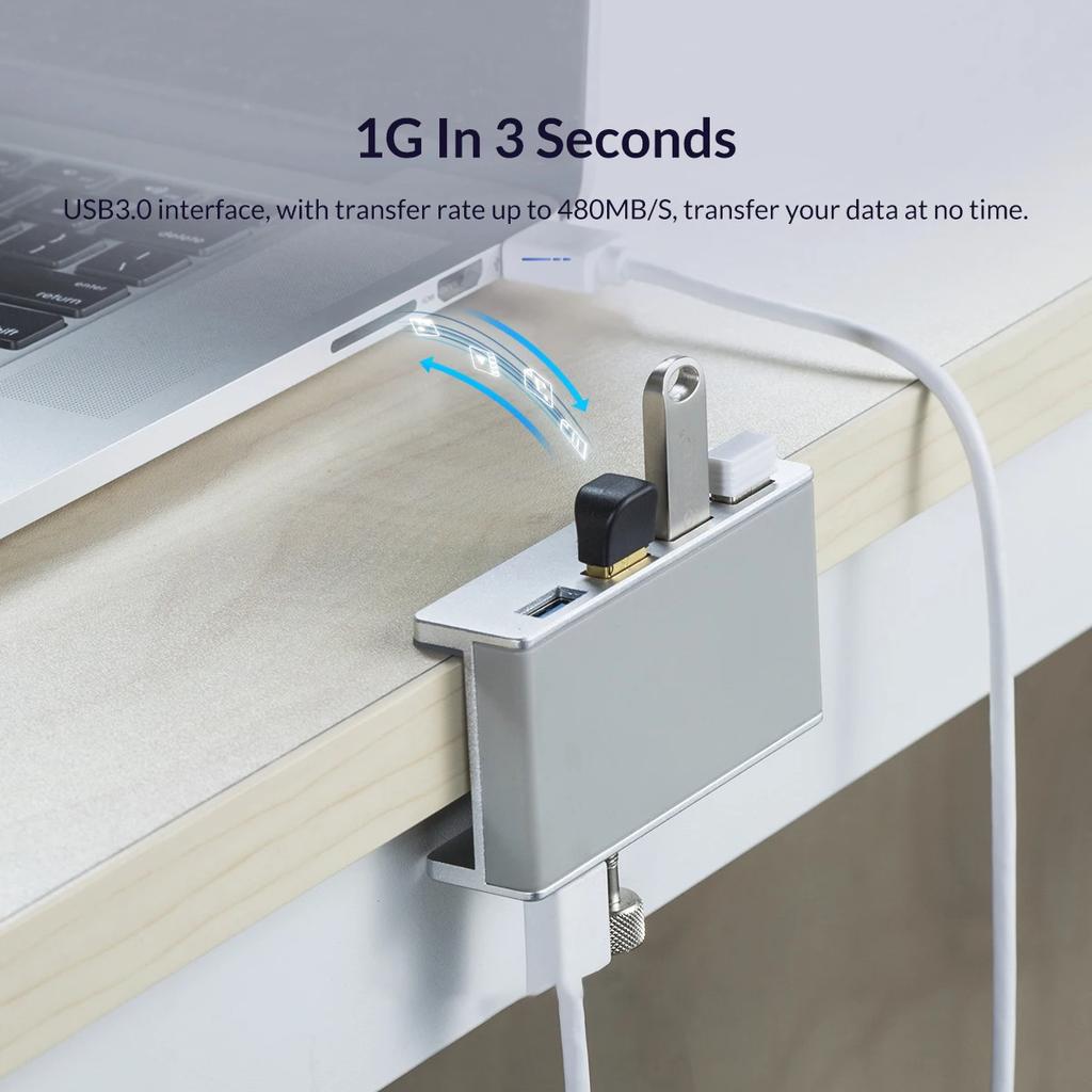 USB 3.0 HUB Зажим-клипса USB Разветвитель Адаптер Внешняя Мульти Док-станция Мульти-хаб Для iMac MacbookPro Настольного ПК Аксессуары