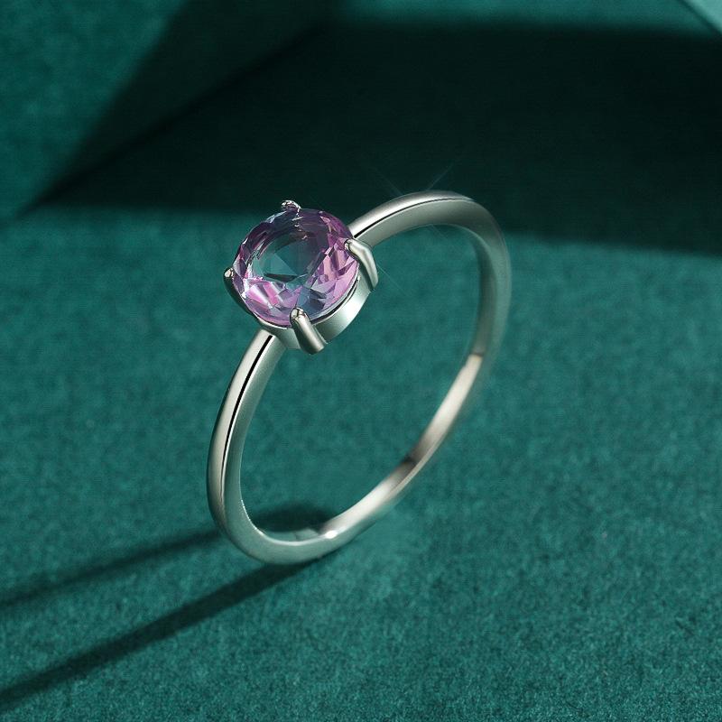 Tancise Classic 925 Sterling Silver Zircon Ring Ladies Jewelry Wedding Promise Party Gift