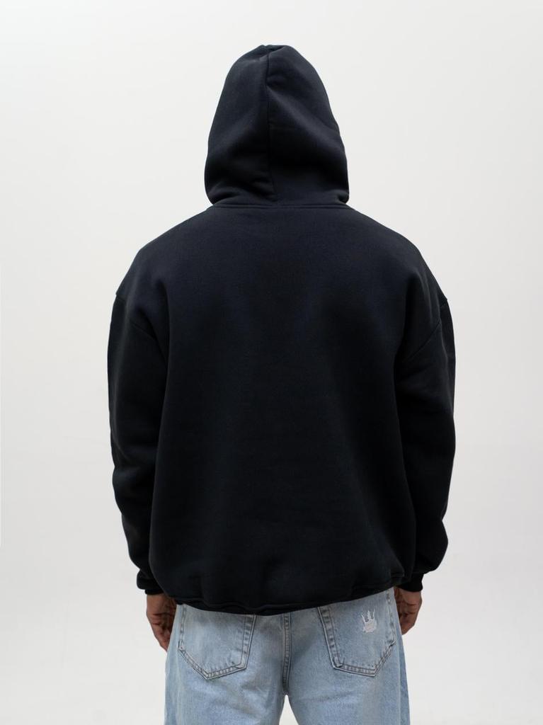 Jigga Wear Crown Men's Oversized Hoodie Black/White XS