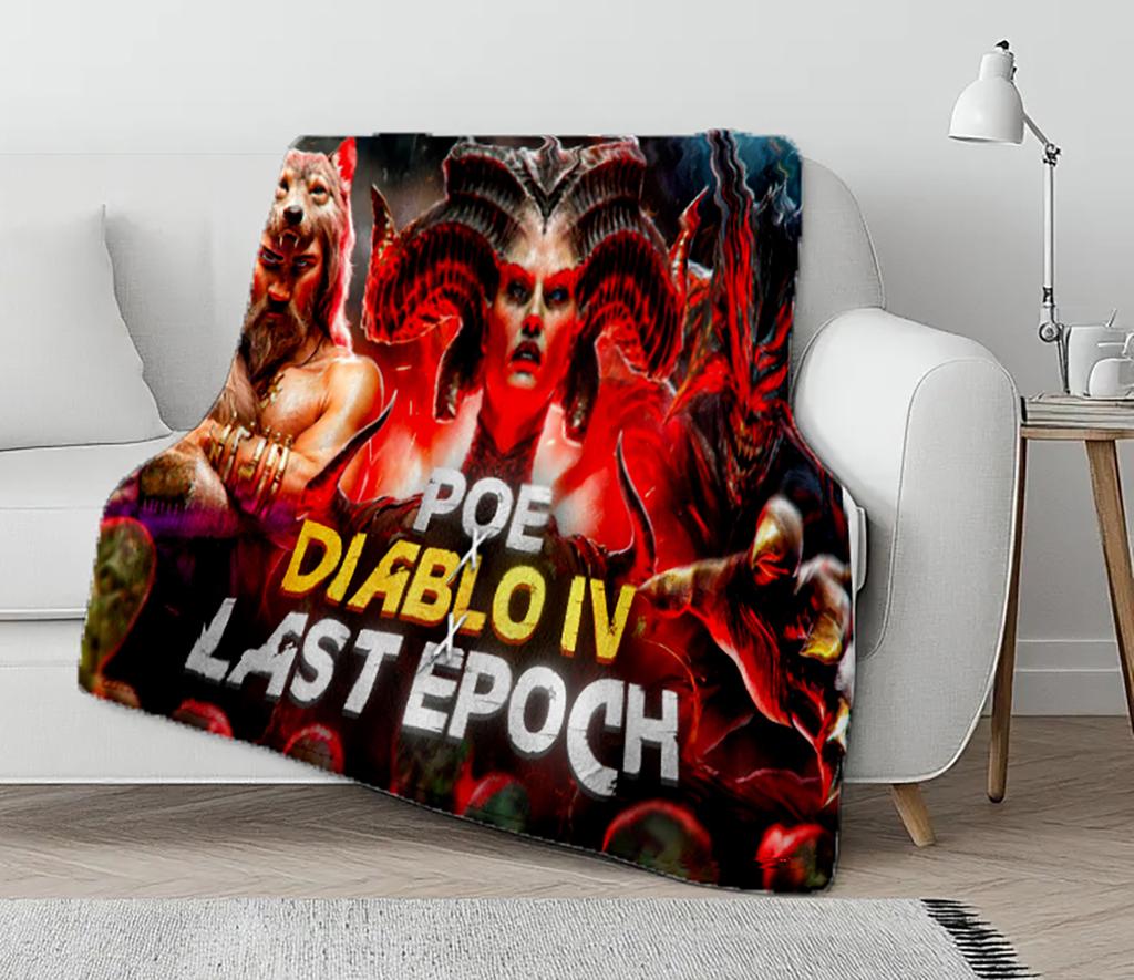4 SIZEs  Last--Epoch Game Print Blanket Flannel Blanket Super Soft Comfort Gift for Home and  Sofa Bed bedroom Car Blanket