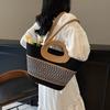 Woven Bag Women's New Popular Shoulder Bag Large Capacity Tote Bag Beach Vacation Handbag