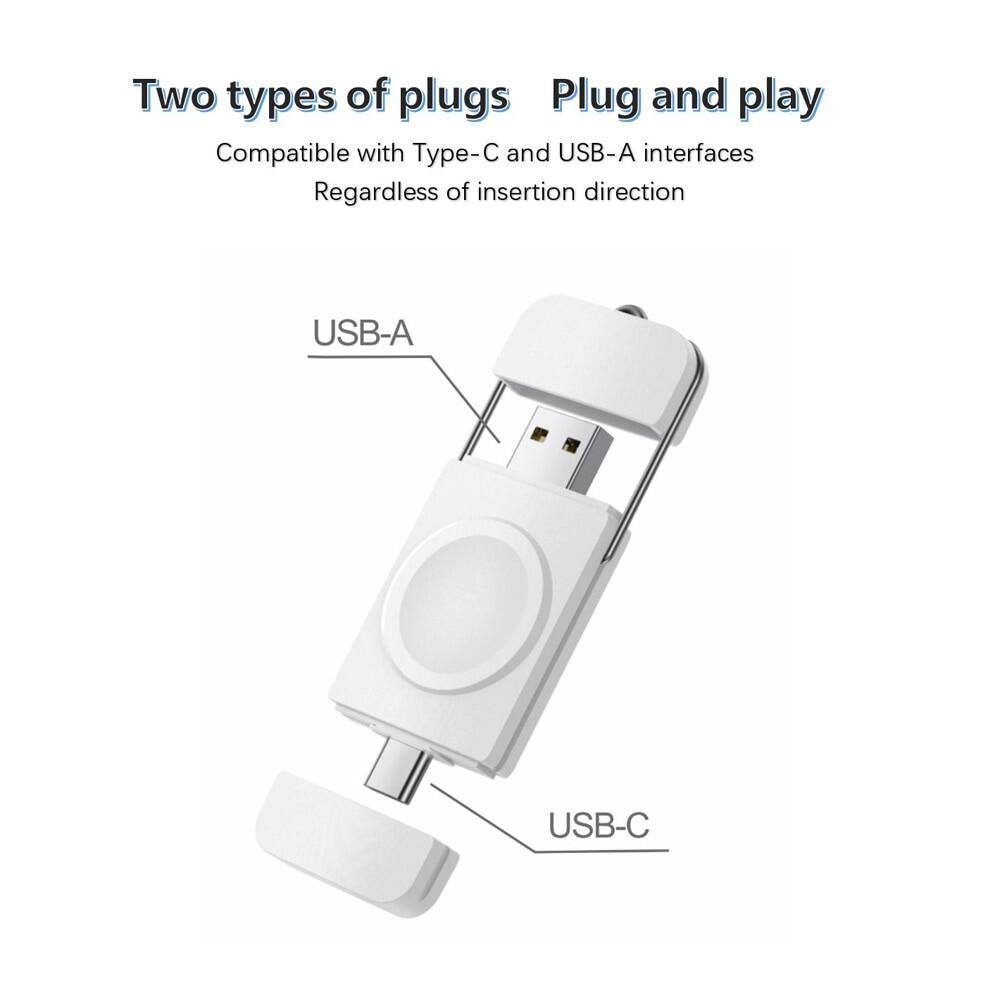 Портативная беспроводная зарядка для Apple IWatch Series Ultra SE 8 7 6 se 5 4 3 2 1 Type C и USB C, быстрая зарядка, док-станция для зарядного устройства для часов