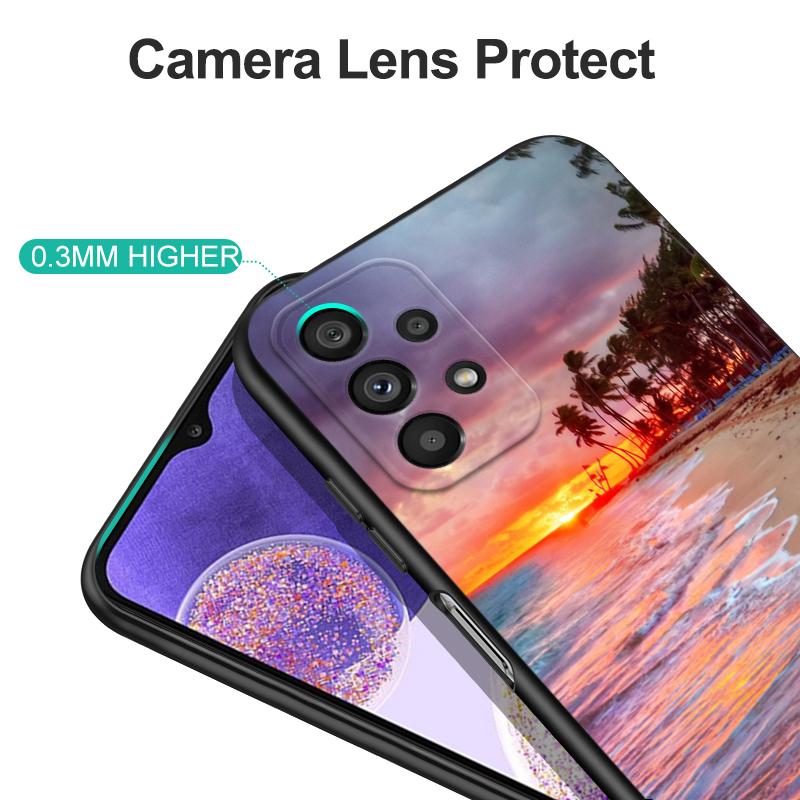 Черный ТПУ чехол для Samsung galaxy S22 S20 S21 FE PLUS ultra+S10 E lite задняя крышка Летняя пальма