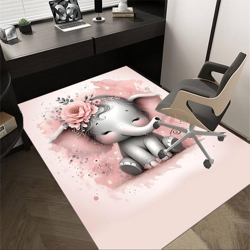 1pc Elephant Carpet Office Rug Outdoor Mat Home Decor Area Carpet Festival Gift Office desk chair carpet