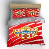 Red Soccer Team Bedding Set Bedding Duvet Cover Set Duvet Cover Pillowcases Home Decor (1 * Duvet Cover 2 * Pillowcases, without duvet insert)