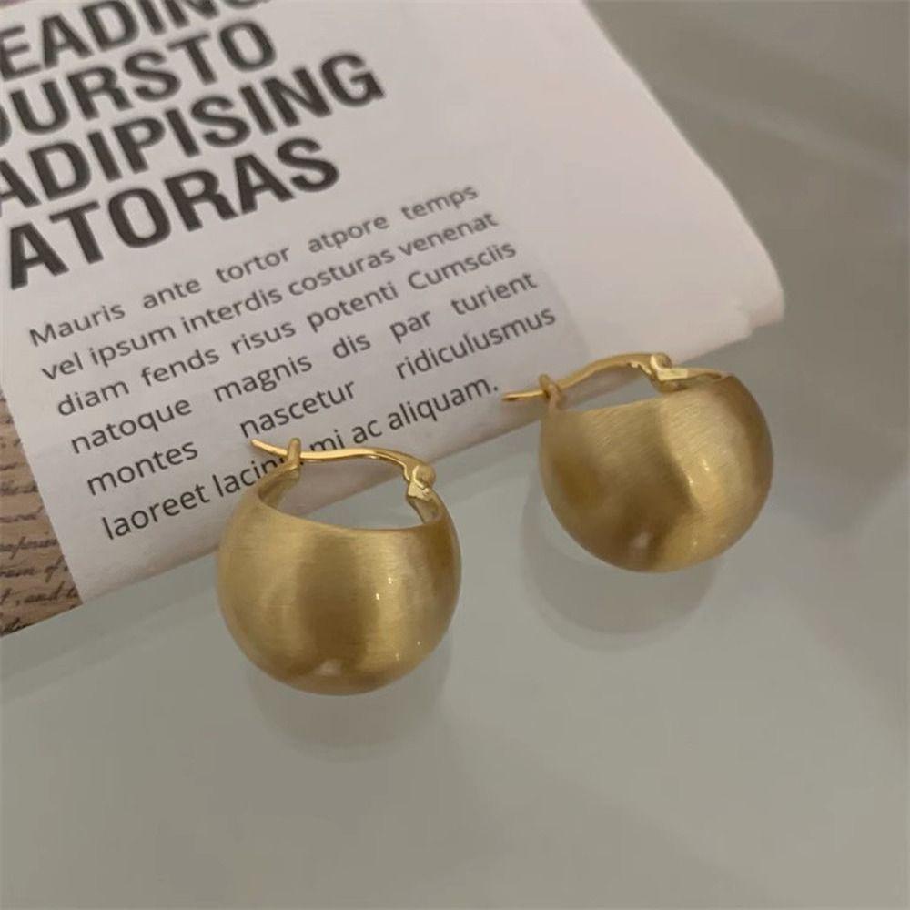 Fashion Jewelry Niche Design Stud Earrings Women Frosted Earrings Korean Style Earrings Ear Buckles