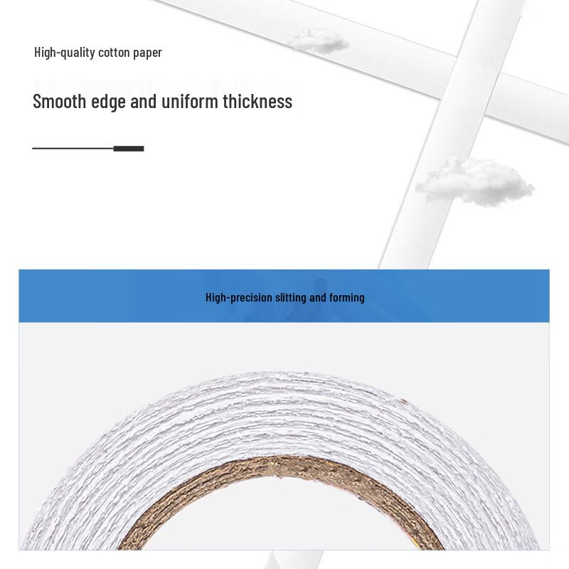Deli 30435 High Viscosity Double-Sided Cotton Paper Tape