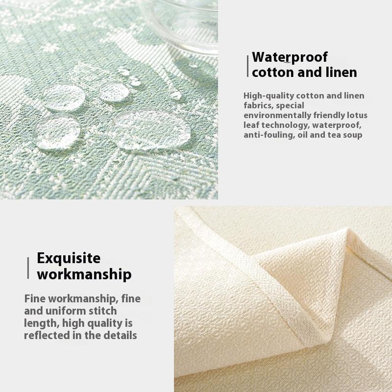 Утолщенная скатерть для обеденного стола из искусственного хлопка и льна. Квадратная бытовая износостойкая водонепроницаемая и маслостойкая скатерть.