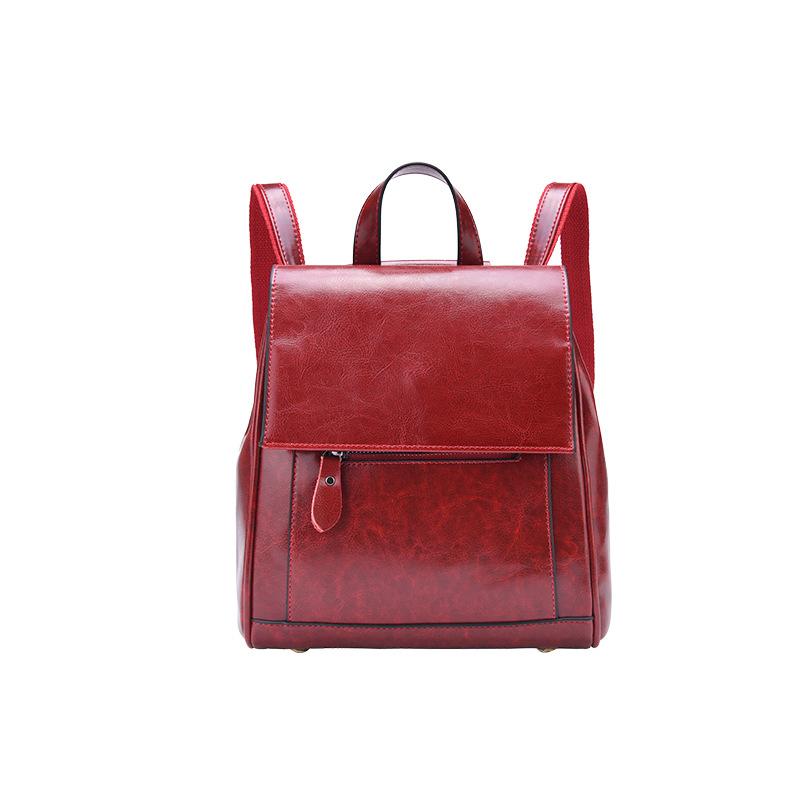 Genuine Leather Women's Backpack Fashion Large Capacity Travel Backpack Women's Leather Bag