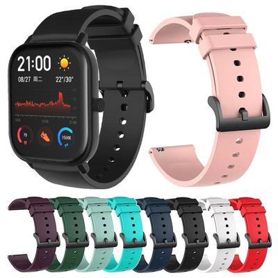Силиконовый ремешок для часов 20 мм для Huami Amazfit GTS 4/2 Mini GTS 3 GTR 42 мм, ремешок для умных часов Huami Amazfit Bip Lite