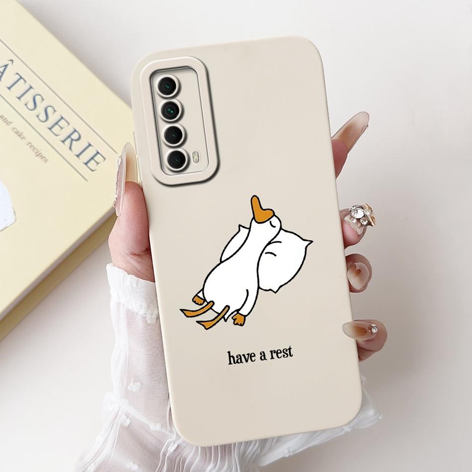 For Huawei P Smart 2021 Case Huawei Y7a PPA-LX3 PPA-LX2 PPA-LX3 Cute Panda Rabbit Soft Silicone Shockproof Phone Cases