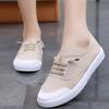 Spring New Canvas Shoes Female Hundred Match Small White Shoes Students Flat Leisure Board Shoes
