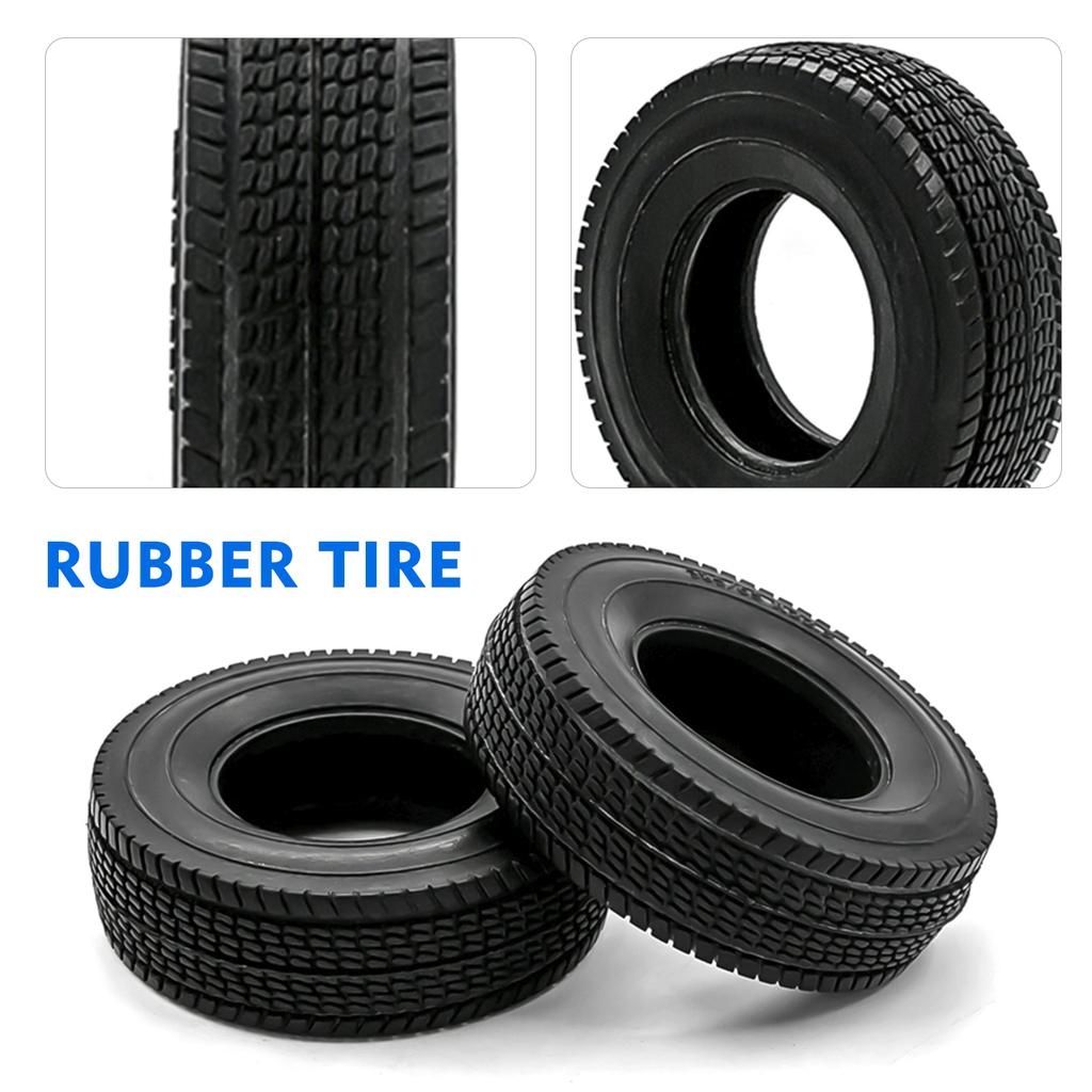 RC Crawler Rubber Tires RC Car Tires 4pcs Replacement for 1/14 Tamiya Tractor