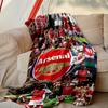 1pc Football Club Blanket, Home Printed Throw Blanket - Soft Blanket Gift for Family, Washable Sofa Bed Blanket