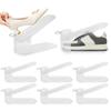 8 шт. регулируемый штабелер для обуви двухъярусный органайзер для обуви с слотами для поддержки стеллаж для шкафа противоскользящая полосатая стойка для обуви
