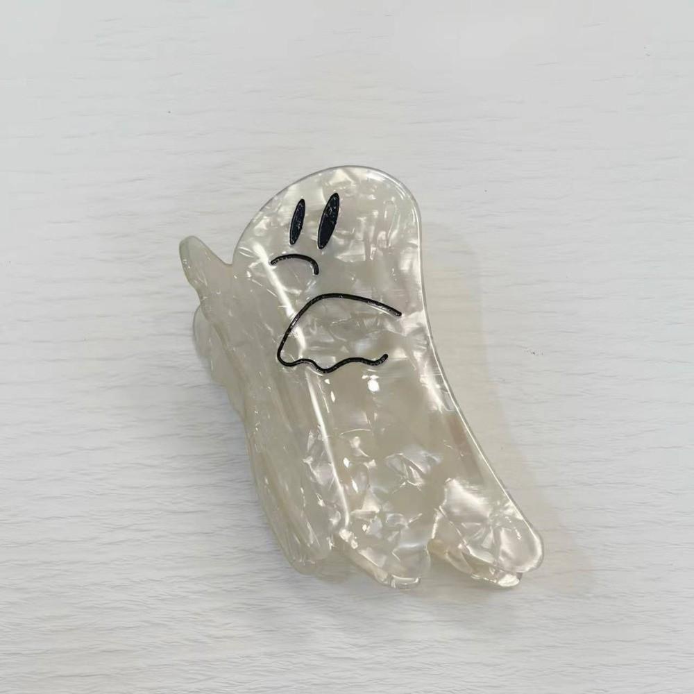 Funny Halloween Shark Clip Ghost Acetic Acid Hair Claw Personalized Pumpkin Shark Clip  Cosplay