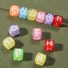 Мода 80 шт 6 мм Акриловый куб Материал Квадратная буква Сосновые бусины Ручной работы Браслет Изготовление ювелирных изделий Аксессуары DIY