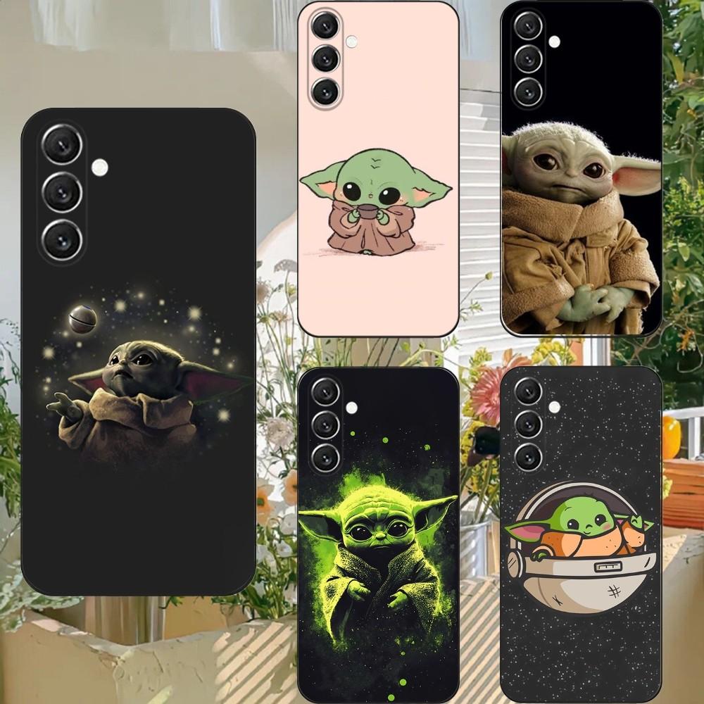 Милый Чехол для Телефона Baby Y-Yoda Чехол для Телефона Для Samsung S25,S24,S21,S22,S23,S30,Ultra,S20,Plus,Fe,Lite,Note,10,9,5G Черный Чехол