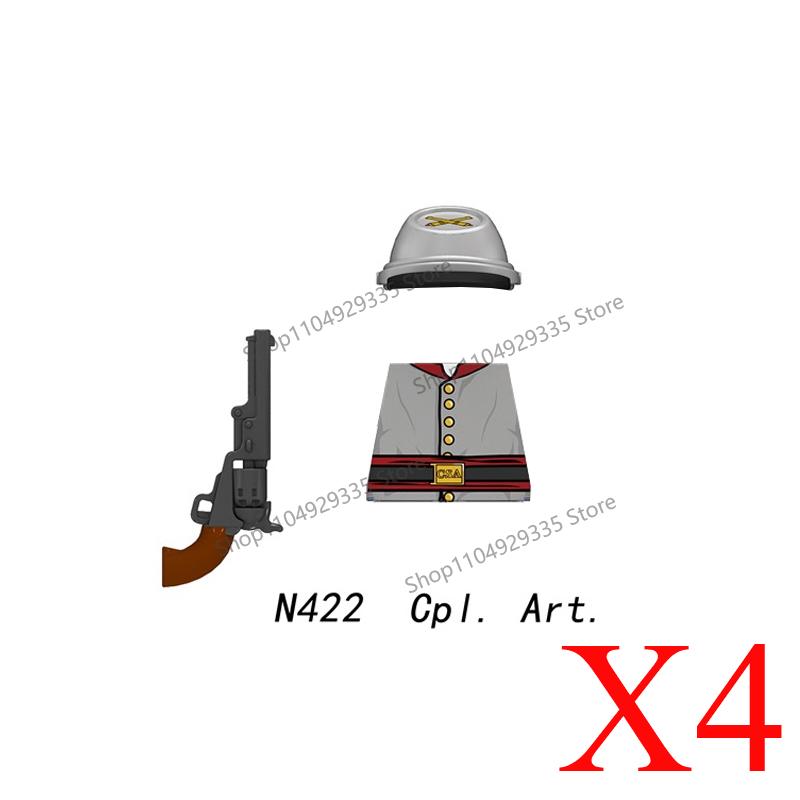 MOC Military Soldier Building Blocks US Infantry West Cowboy Soviet Army Police Game Character Arthur Morgan Gun Bricks Toy Gift