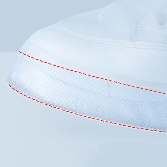 1 Pair PVC Women Shoe Covers Thickened Convenient Zipper Style Rain Protectors