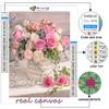 5D DIY Diamond Painting Cross Stitch Flowers and Potted Plants Diamond Embroidery Mosaic Wall Art Home Decoration