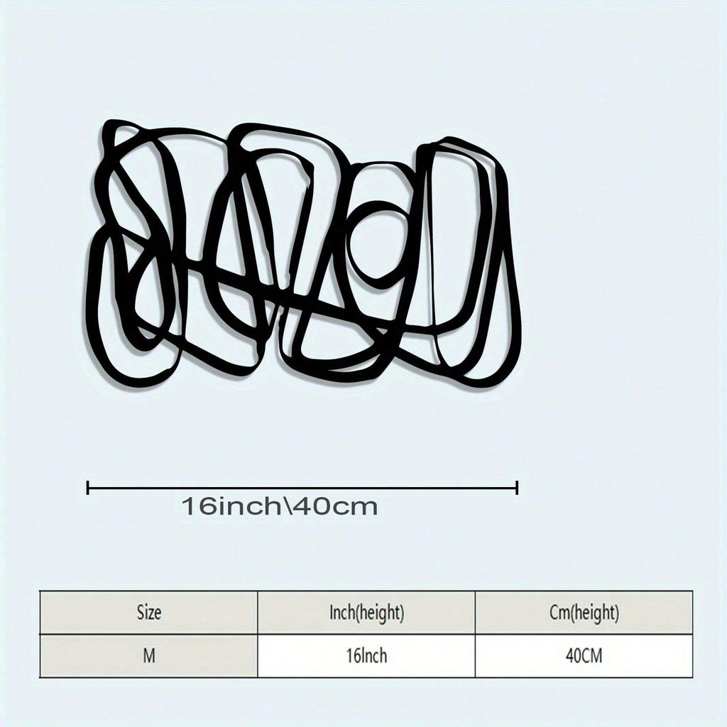 Modern Linear Metal Wall Art Abstract Sculpture Wall Decor for Home Office Contemporary Gift