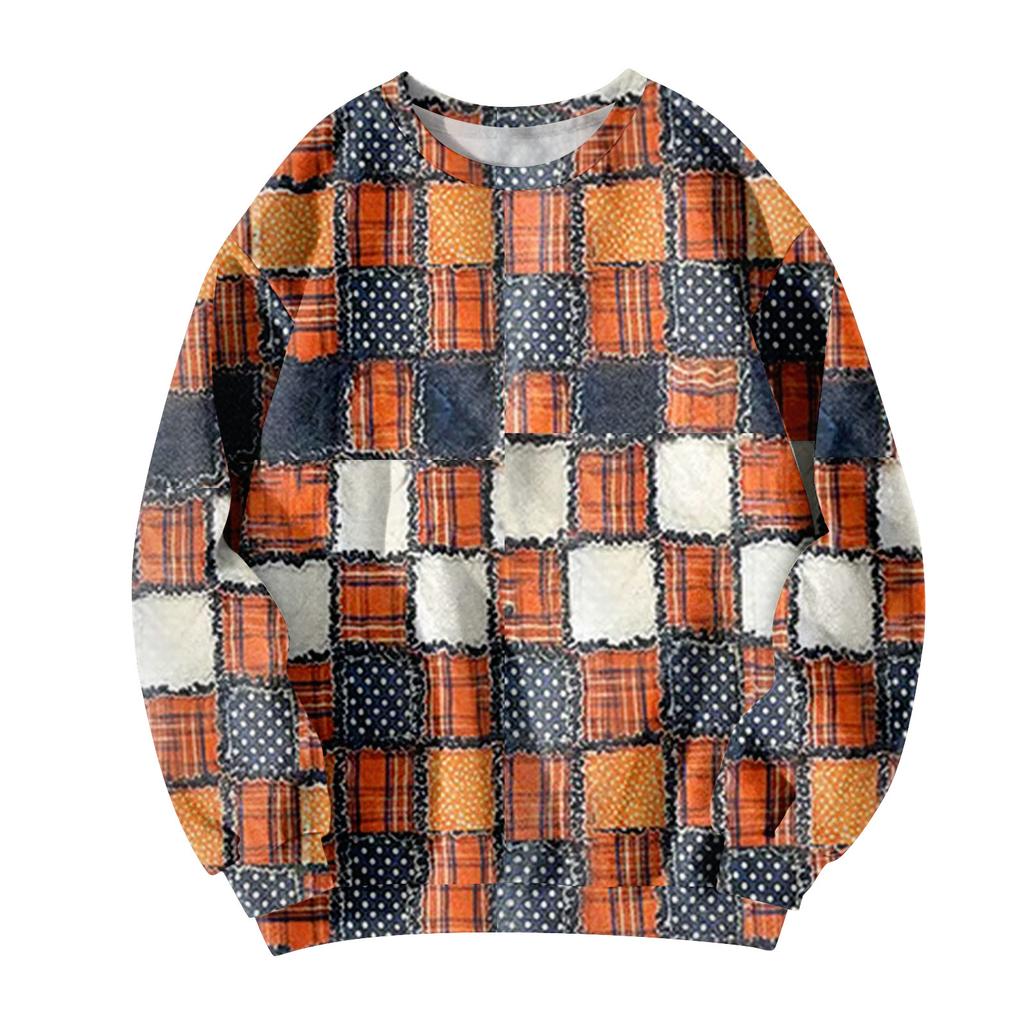 Женские топы Женский свитшот с длинным рукавом Повседневный с круглым вырезом Свободного кроя Пуловер Флисовые топы